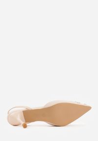 Born2be - Beżowe Sandały na Szpilce Ozdobione Koralikami i Haftem Iphorise. Okazja: na co dzień. Kolor: beżowy. Wzór: aplikacja, haft. Obcas: na szpilce. Styl: casual, elegancki, klasyczny, wizytowy #4