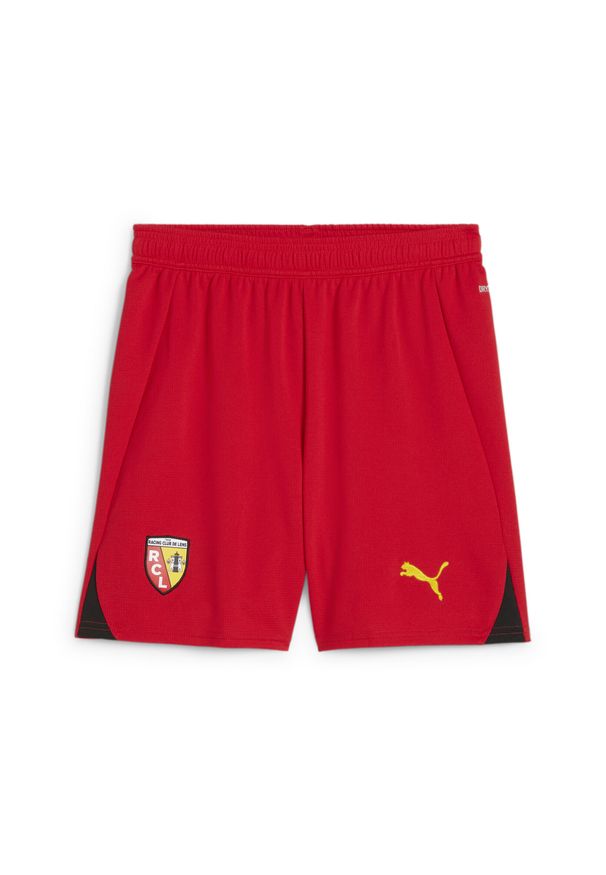 Puma - Spodenki meczowe dla dzieci RC Lens 2024/25. Kolor: żółty, czerwony, wielokolorowy