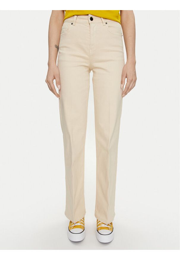 United Colors of Benetton - United Colors Of Benetton Jeansy 49FWDE01S Beżowy Flare Fit. Kolor: beżowy
