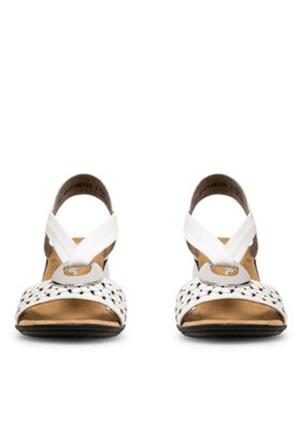 Rieker Sandały 64677-80 Biały. Kolor: biały. Materiał: syntetyk