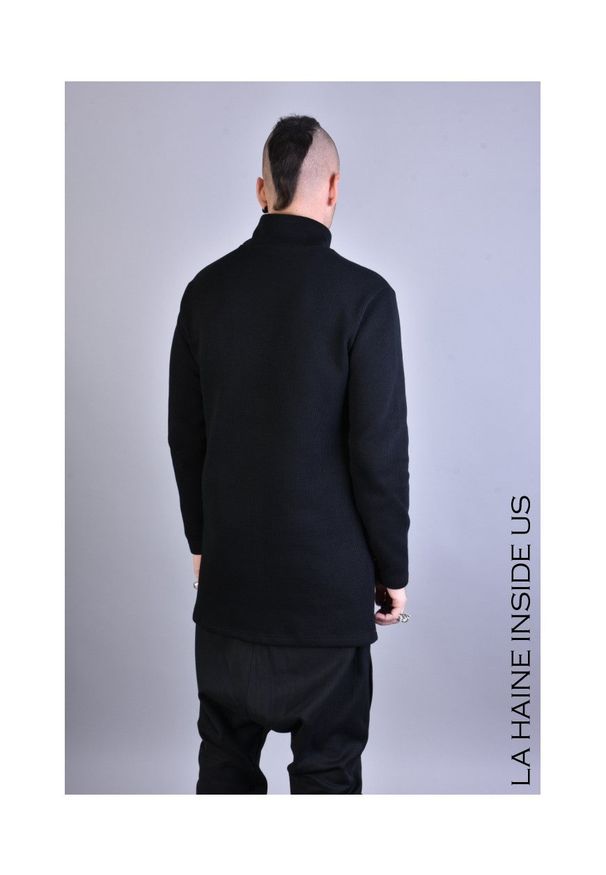 La Haine Inside Us Sweter "LM060" | A23083J LM060 | Mężczyzna | Czarny. Kolor: czarny. Materiał: poliester, elastan, bawełna. Długość: długie. Wzór: aplikacja