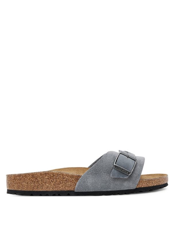 Birkenstock Klapki Oita Braided 1029121 Szary. Kolor: szary. Materiał: zamsz, skóra