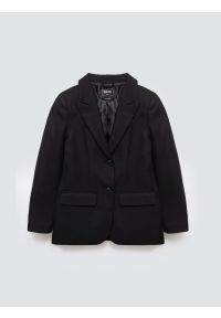 Big-Star - Marynarka damska z dodatkiem wełny czarna Emisa 906. Okazja: na co dzień. Kolor: czarny. Materiał: wełna. Styl: klasyczny, casual, elegancki #3