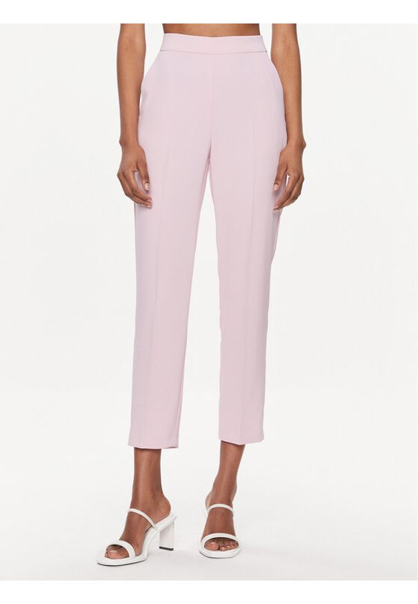 Pinko Spodnie materiałowe Parano 102861 7624 Różowy Regular Fit. Kolor: różowy. Materiał: syntetyk
