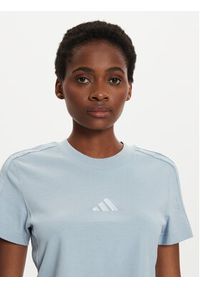 Adidas - adidas T-Shirt ALL SZN 3-Stripes IY6846 Niebieski Slim Fit. Kolor: niebieski. Materiał: bawełna #5