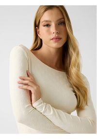 Guess Bluzka W6RP46 KA660 Écru Regular Fit. Materiał: syntetyk #4