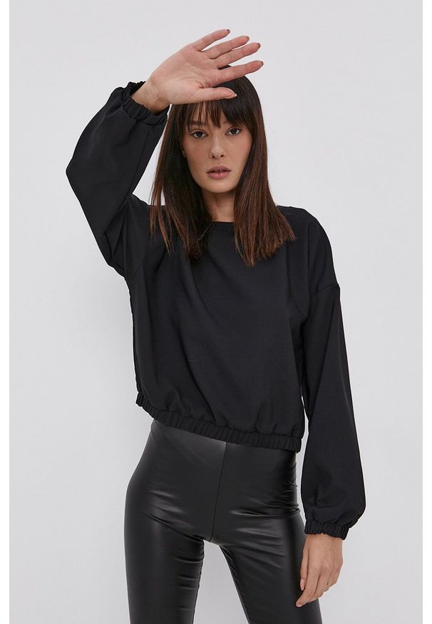 only - Only - Bluza. Kolor: czarny. Długość rękawa: długi rękaw. Długość: długie