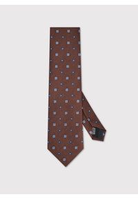 Pako Lorente - PAKO LORENTE – Brązowy krawat we wzór. Kolor: brązowy. Materiał: poliester. Wzór: geometria #1