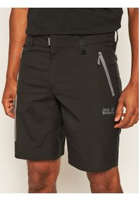 Jack Wolfskin Szorty sportowe Active Track 1503791 Czarny Regular Fit. Kolor: czarny. Materiał: syntetyk #1