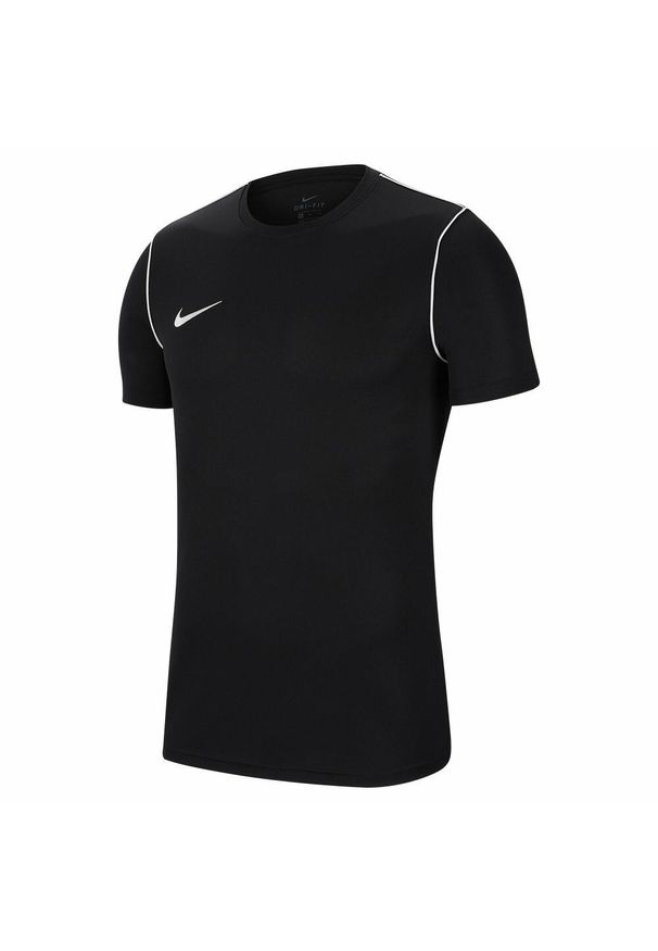 Nike - Męska Koszulka Z Krótkim Rękawem Dry Park 20. Kolor: czarny. Długość rękawa: krótki rękaw. Długość: krótkie. Sport: turystyka piesza