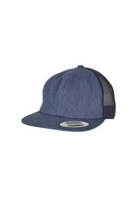 FLEXFIT - Cap jeans Flexfit Trucker. Kolor: niebieski. Materiał: jeans #1