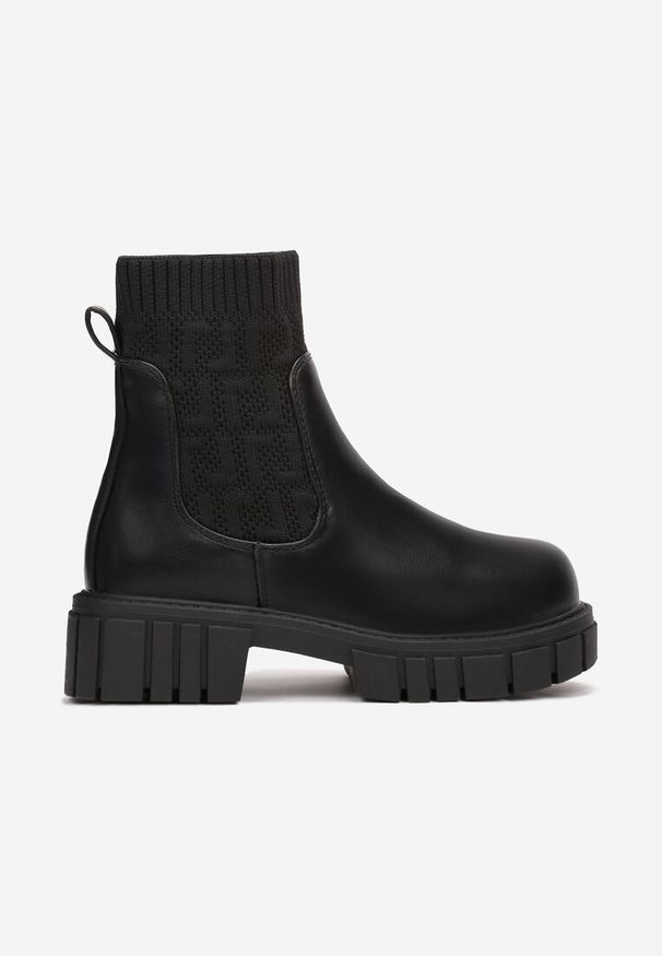 Born2be - Czarne Botki Otong. Okazja: na imprezę, na co dzień, na uczelnię. Kolor: czarny. Materiał: jeans. Szerokość cholewki: normalna. Styl: casual, elegancki