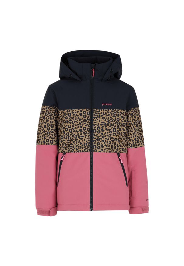 Kurtka narciarska dla dziewczynki Protest Fugee. Kolor: różowy. Sezon: zima. Sport: narciarstwo
