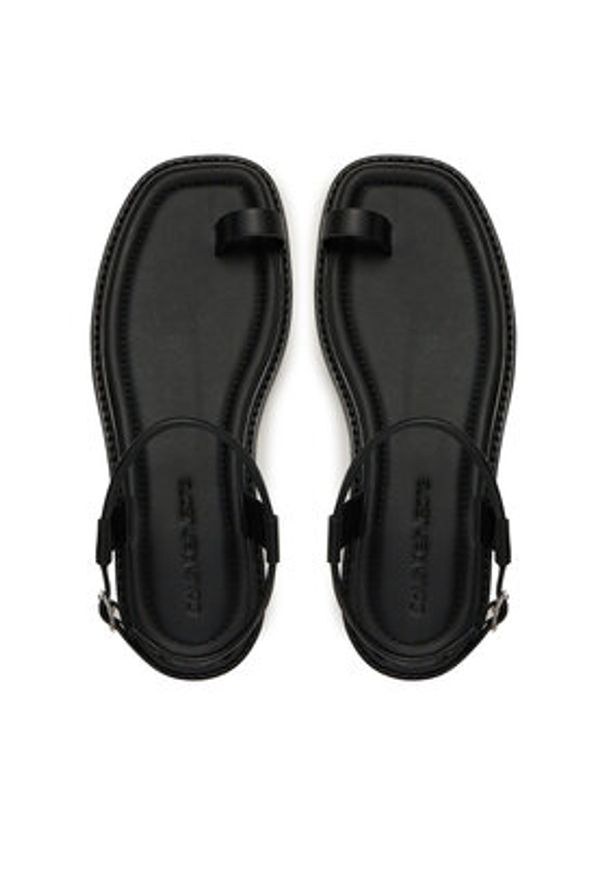 Calvin Klein Jeans Sandały Rope Toe Post Sandal Lth Mg YW0YW01893 Czarny. Kolor: czarny. Materiał: skóra