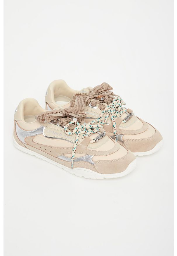 Pinko - Sneakersy damskie zamszowe PINKO. Materiał: zamsz