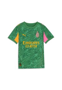 Puma - Młodzieżowa koszulka bramkarska AC Milan 25/26 PUMA. Kolor: pomarańczowy, zielony, żółty, wielokolorowy. Materiał: tkanina. Sport: piłka nożna