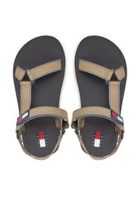 Tommy Jeans Sandały Tjm Casual Sandal EM0EM01563 Brązowy. Okazja: na co dzień. Kolor: brązowy. Materiał: materiał. Styl: casual