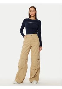 Tommy Jeans Bluzka DW0DW19434 Granatowy Slim Fit. Kolor: niebieski. Materiał: bawełna #4