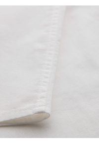 Ombre Clothing - Męska koszula z lnu i bawełny z krótkim rękawem i kieszonką – złamana biel V1 OM-SHSS-0167 - XXL. Materiał: bawełna, len. Długość rękawa: krótki rękaw. Długość: krótkie. Sezon: lato #8