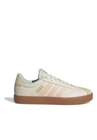Adidas - Buty do chodzenia damskie adidas VL Court 3.0 JP5348. Kolor: beżowy. Materiał: skóra. Sport: turystyka piesza