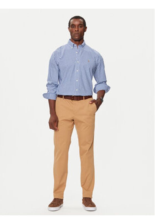 Polo Ralph Lauren Koszula Core Replen 710792041 Niebieski Custom Fit. Typ kołnierza: polo. Kolor: niebieski. Materiał: bawełna