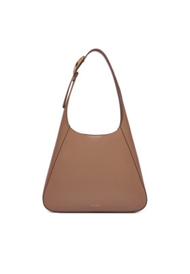Calvin Klein Torebka Hardware Adj Strap Medium Bag LV04F3402G Beżowy. Kolor: beżowy. Materiał: skórzane