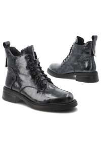 Niebieskie Botki S.Barski Ocieplane Buty Damskie. Okazja: na co dzień. Zapięcie: sznurówki. Kolor: niebieski. Obcas: na obcasie. Styl: casual, klasyczny. Wysokość obcasa: średni #6