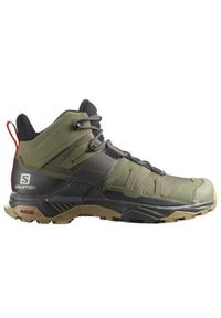 salomon - Buty trekkingowe męskie Salomon X Ultra Mid 4 Gtx. Kolor: zielony. Materiał: syntetyk, materiał. Szerokość cholewki: normalna. Sport: turystyka piesza