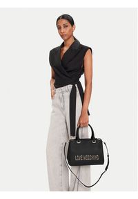 Love Moschino - LOVE MOSCHINO Torebka JC4022PP0NKD0000 Czarny. Kolor: czarny. Materiał: skórzane #4