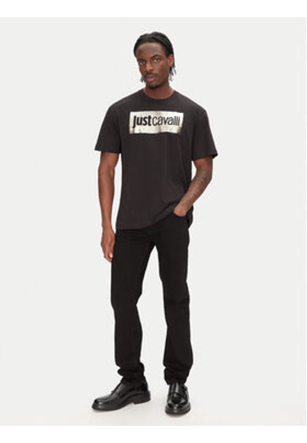 Just Cavalli Jeansy 78OAB5S0 Czarny Slim Fit. Kolor: czarny