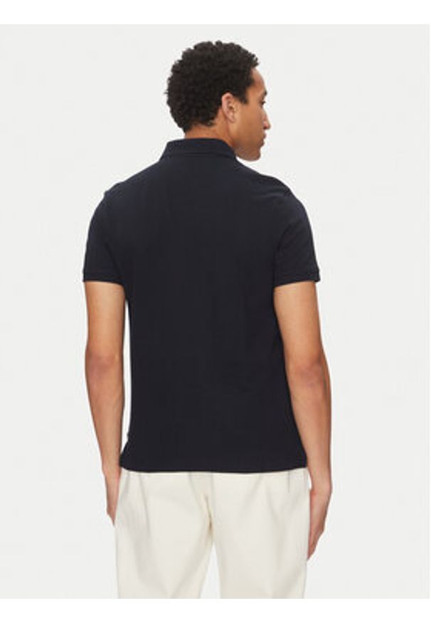TOMMY HILFIGER - Tommy Hilfiger Polo Vertical MW0MW38951 Granatowy Regular Fit. Typ kołnierza: polo. Kolor: niebieski. Materiał: bawełna