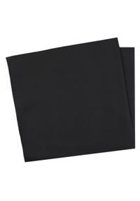 Elegancka, Jednokolorowa Poszetka - Chattier - Czarna. Kolor: czarny. Materiał: poliester