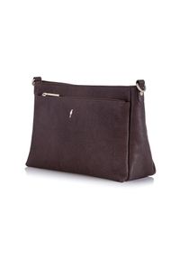 Ochnik - Skórzana torebka damska trzykomorowa. Kolor: brązowy. Materiał: skórzane #4
