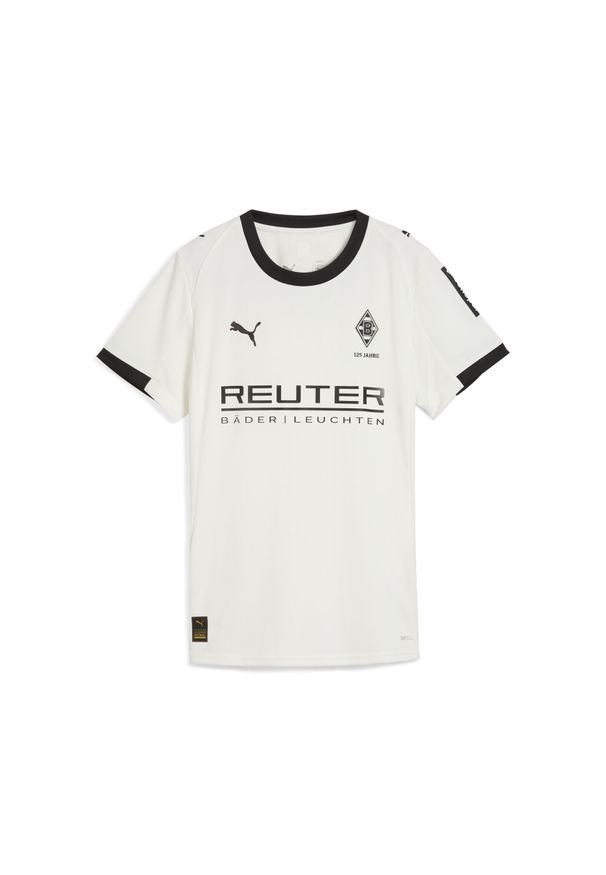 Puma - Damska koszulka domowa Borussia Mönchengladbach 25/26 PUMA Warm White Black. Kolor: czarny, biały, wielokolorowy. Sezon: lato. Sport: piłka nożna