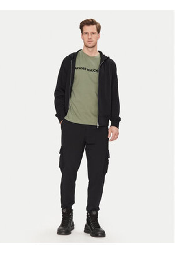 Moose Knuckles Spodnie dresowe Hartsfield M33MR777 Czarny Regular Fit. Kolor: czarny. Materiał: bawełna