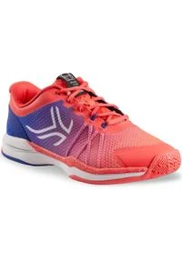 ARTENGO - Buty tenis TS590 damskie. Kolor: różowy, wielokolorowy, niebieski. Materiał: kauczuk. Szerokość cholewki: normalna. Sport: tenis