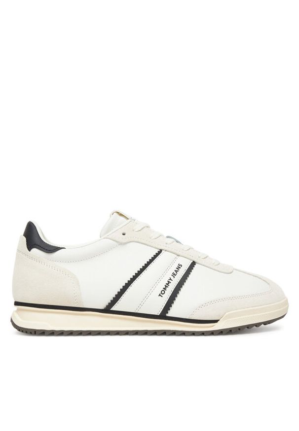 Tommy Jeans Sneakersy Tjm Retro Runner Cleated EM0EM01619 Biały. Kolor: biały. Materiał: skóra