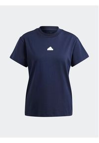 Adidas - adidas T-Shirt Embroidered IS4289 Granatowy Regular Fit. Kolor: niebieski. Materiał: bawełna #4