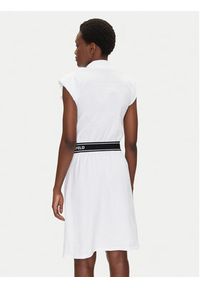 Karl Lagerfeld - KARL LAGERFELD Sukienka codzienna A2W13038 Biały Regular Fit. Okazja: na co dzień. Typ kołnierza: dekolt w karo. Kolor: biały. Materiał: bawełna. Typ sukienki: proste. Styl: casual #4
