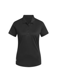 Adidas - Koszulka polo Women's Solid Performance Short Sleeve. Typ kołnierza: polo. Kolor: czarny. Materiał: materiał. Styl: klasyczny