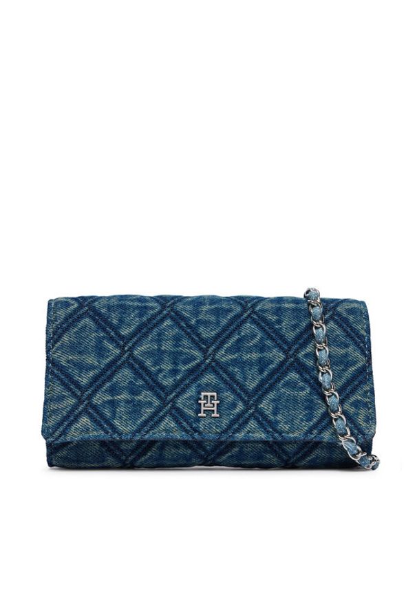 TOMMY HILFIGER - Tommy Hilfiger Torebka Th Feminine Wallet Chain Denim AW0AW18903 Niebieski. Kolor: niebieski