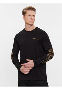 Armani Exchange Longsleeve 3DZTDE ZJ9JZ 1200 Czarny Regular Fit. Kolor: czarny. Materiał: bawełna. Długość rękawa: długi rękaw