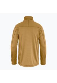 Bluza polarowa męska Fjällräven Abisko Lite Fleece. Kolor: brązowy. Materiał: polar