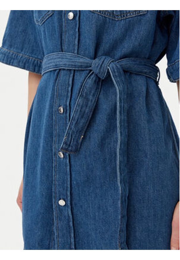 Calvin Klein Jeans Sukienka jeansowa J20J225169 Niebieski Boxy Fit. Kolor: niebieski. Materiał: bawełna