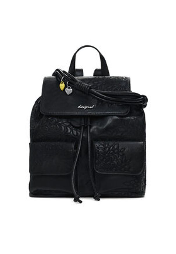Desigual Plecak 26SAKP35 Czarny. Kolor: czarny. Materiał: materiał
