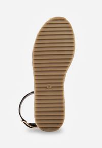 Renee - Czarne Sandały VICES na Platformie Ozdobione Plecionką z Juty Pellitoris. Kolor: czarny. Wzór: aplikacja. Sezon: lato. Obcas: na platformie. Styl: elegancki #5