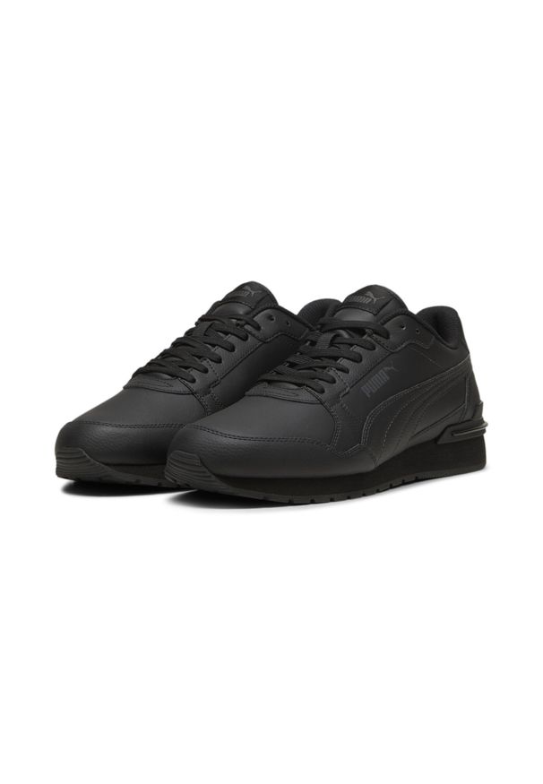 Puma - Skórzane sneakersy unisex ST Runner v4 PUMA Black Shadow Gray. Kolor: czarny, szary, wielokolorowy. Materiał: skóra