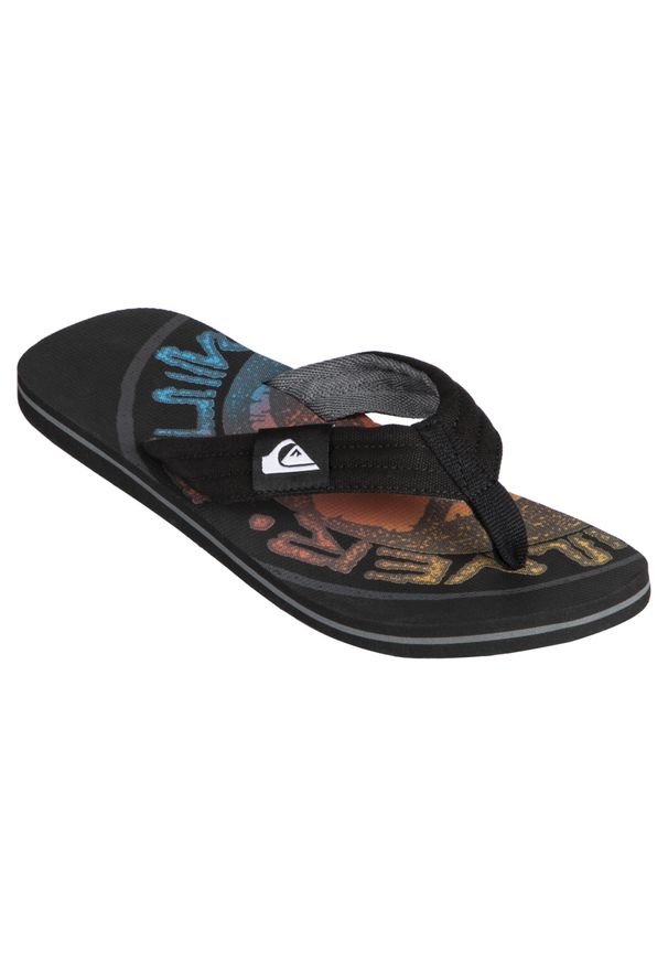 Quiksilver - Japonki Layback męskie. Kolor: pomarańczowy, beżowy, czarny, wielokolorowy. Materiał: guma