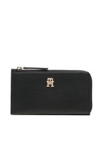 TOMMY HILFIGER - Tommy Hilfiger Duży Portfel Damski Th Feminine Large Slim Wallet AW0AW14890 Czarny. Kolor: czarny. Materiał: skóra #2