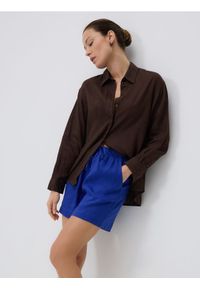 Reserved - Lniane szorty - niebieski. Kolor: niebieski. Materiał: len #1